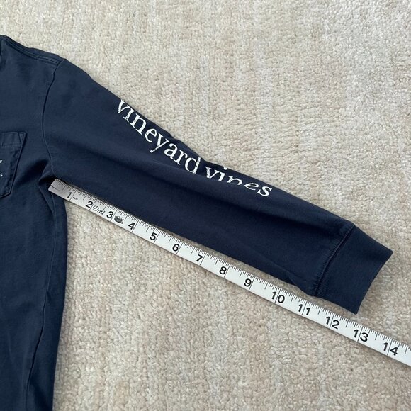 Vineyard Vines Girls Boys Blue Long Sleeve Whale Graphic Tee Shirt Top 6 - Picture 7 of 9